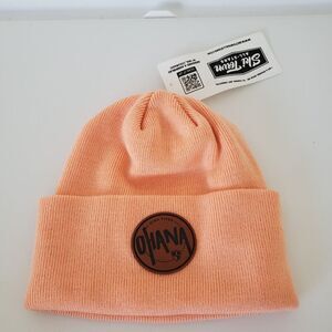 Ski Town All Stars Ohana Beanie Peach 100% Acrylic New With Tag‎